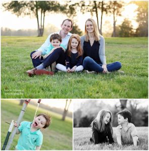 Charlottesville family portraits albemarle county pleasant grove fluvanna rugby uva virginia sunset sillhouette springtime siblings.