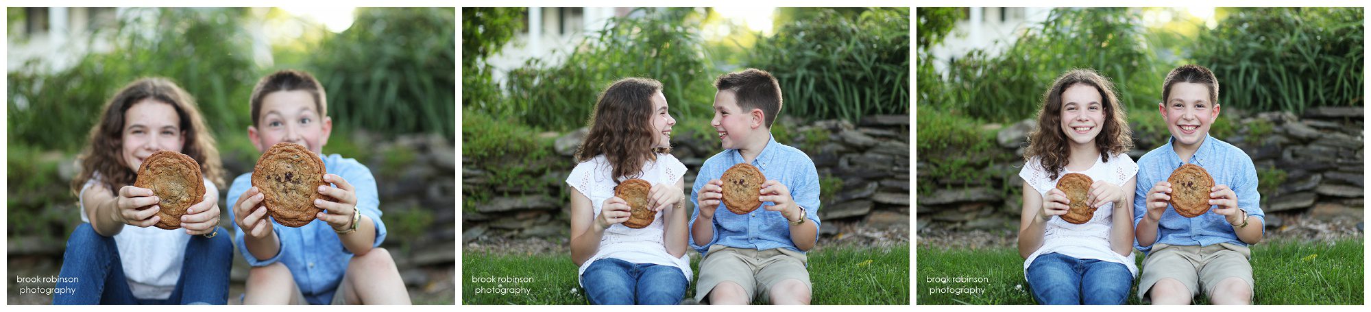 charlottesville family portraits clifton inn albemarle county central virginia summer spring siblings parents pictures photographer cookies chocolate chip 