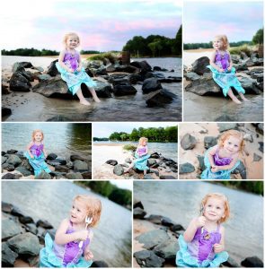 disney princess themed portrait session photography fluvanna county charlottesville natural light ariel little mermaid jasmine tiana moana lake monticello beach