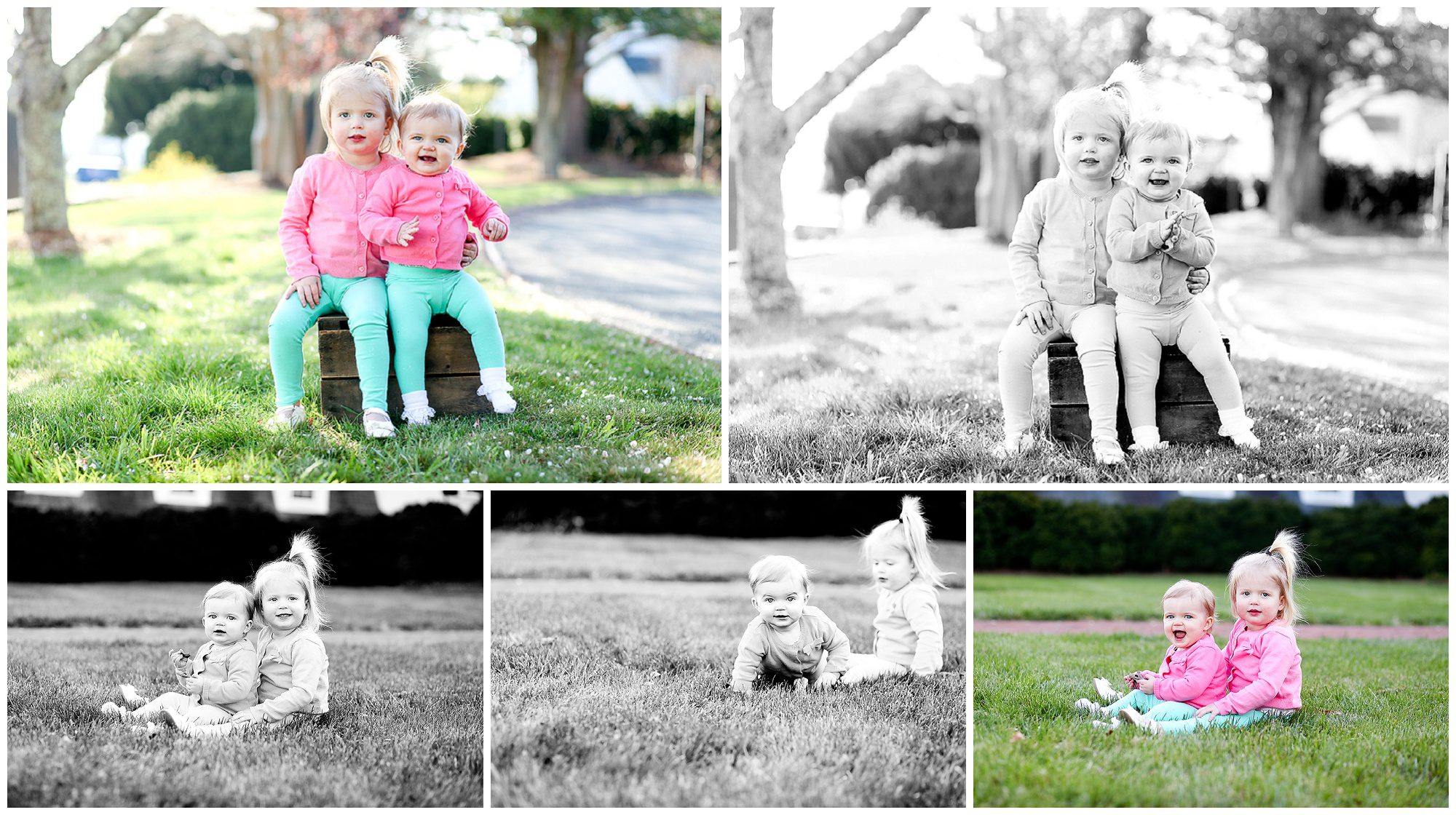Waynesboro Family Spring Portraits Charlottesville blossoms petals pantops sisters girls blond beautiful photographer pictures