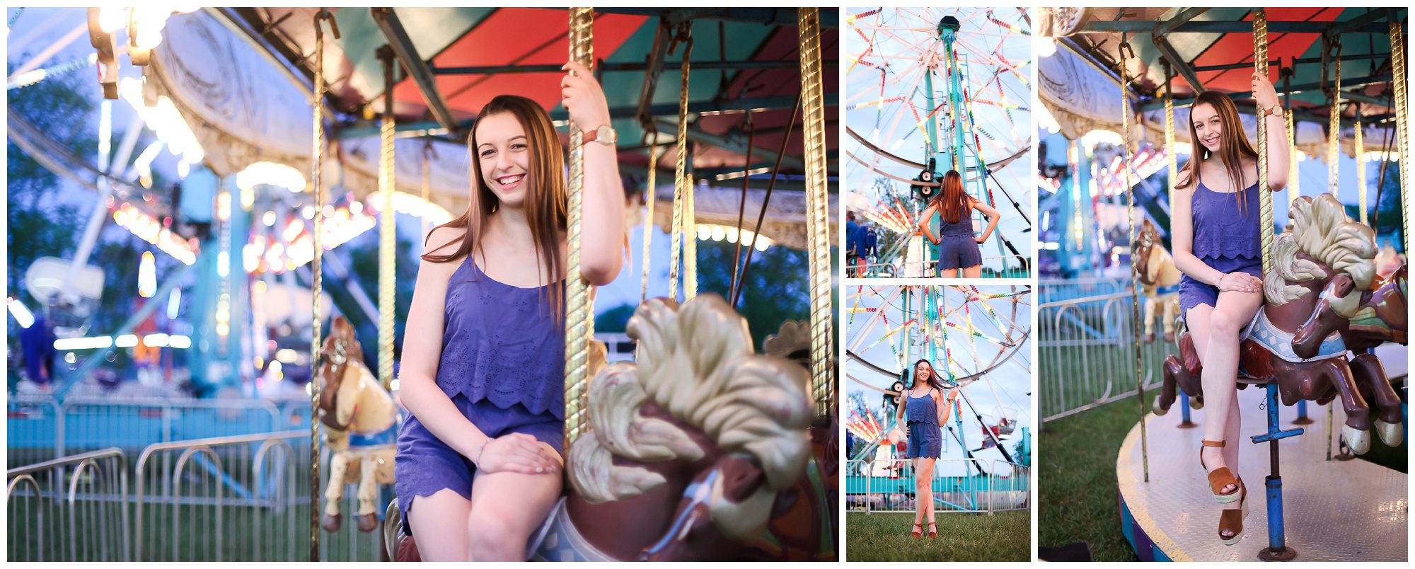 fluvanna carnival county fair senior portrait teen teenager girl pictures charlottesville photographer fun dusk FCHS