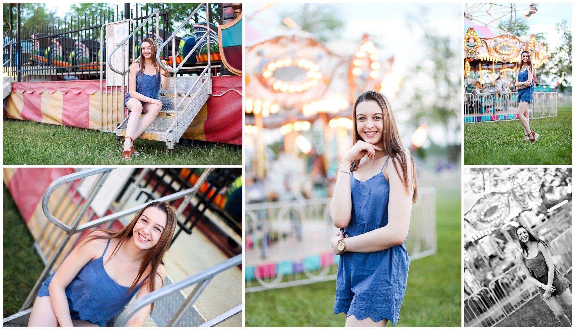 fluvanna carnival county fair senior portrait teen teenager girl pictures charlottesville photographer fun dusk FCHS