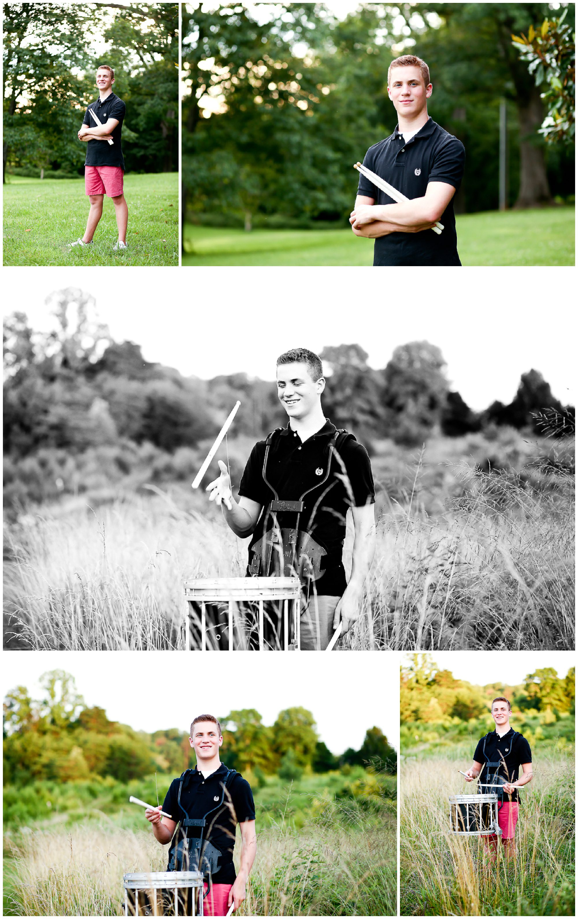 Fluvanna County High School Marching Band Drummer Portraits FCHS Teenager Charlottesville Photographer Pictures Summer Cville Senior Photography