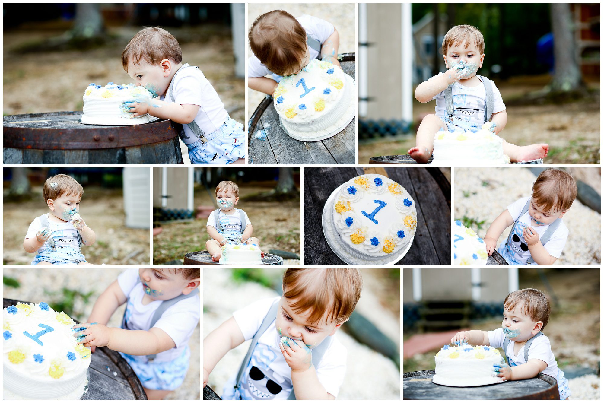 Fluvanna Toddler First Birthday Cake Smash Portraits Lake Monticello photographer pictures photography charlottesville cville palmyra one year