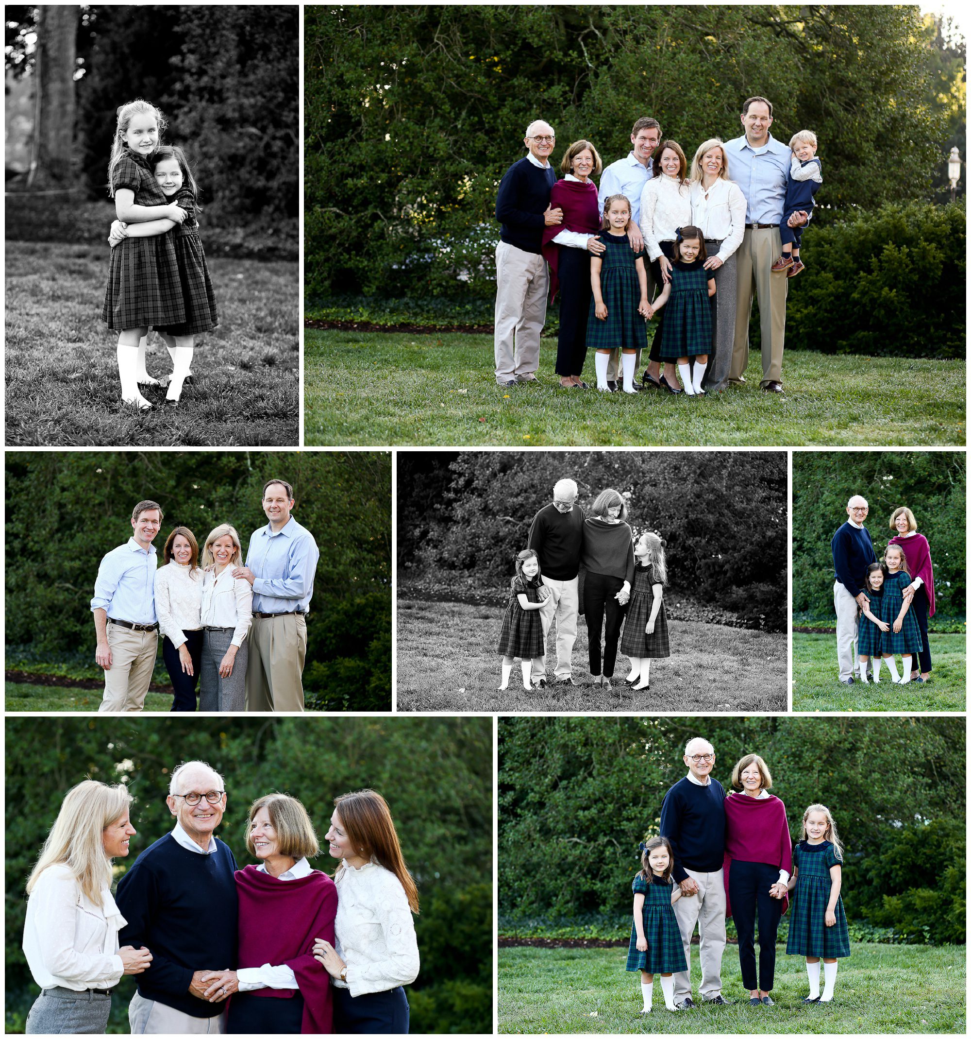 Richmond Extended Family Fall Portraits Charlottesville Farmington County Club  grandchildren grandparents generations photographer