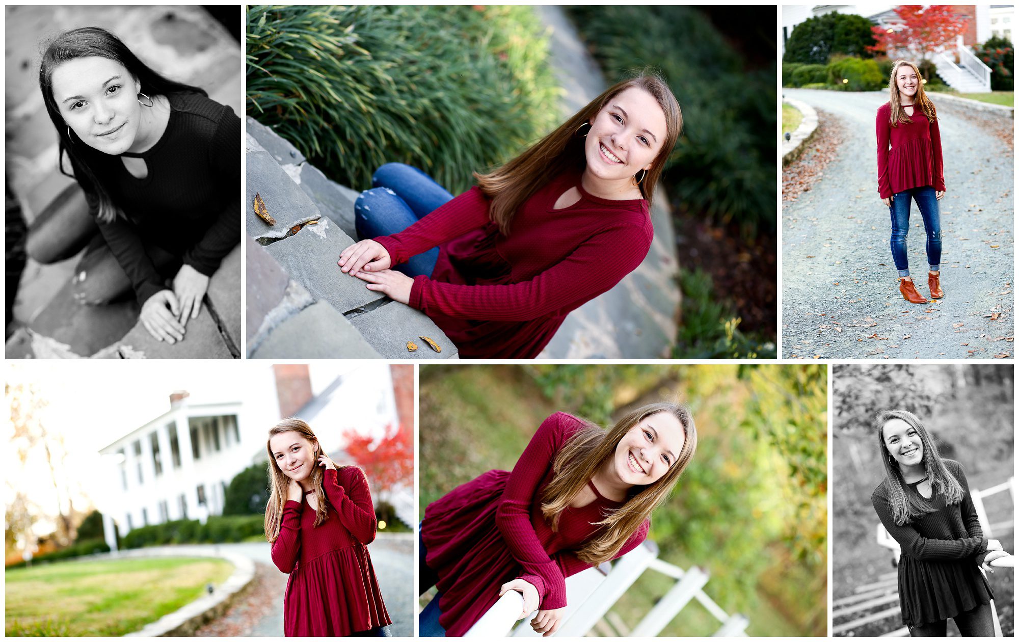 Charlottesville Senior Covenant High School Student Fall Portraits in Albemarle County Clifton Autumn Girl Teen Teenager Beautiful