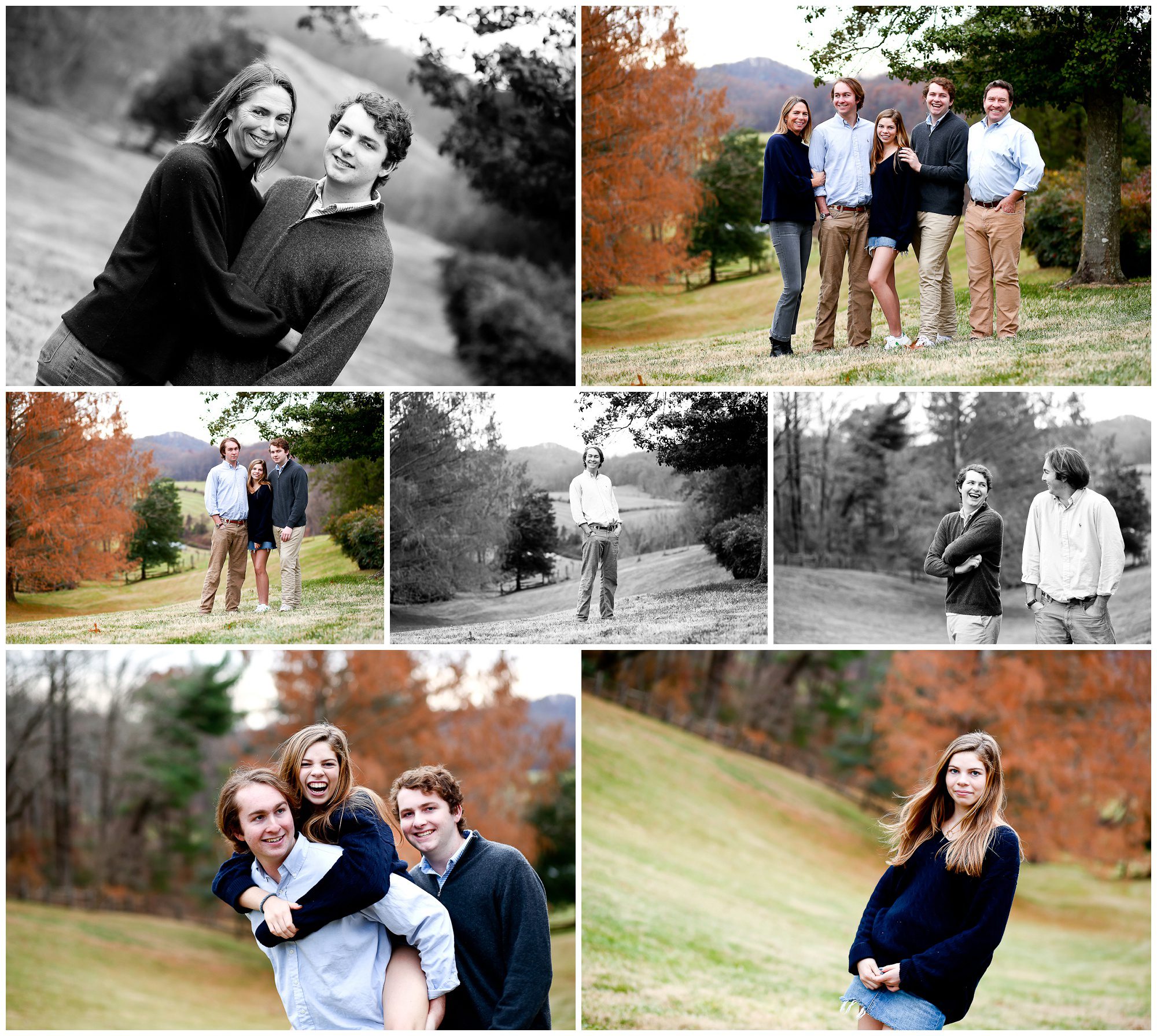 California Family Winter Portraits in Charlottesville Photographer Cville Albemarle Photography Pictures Teenage Adult Children Teens Brothers Ivy Crozet 