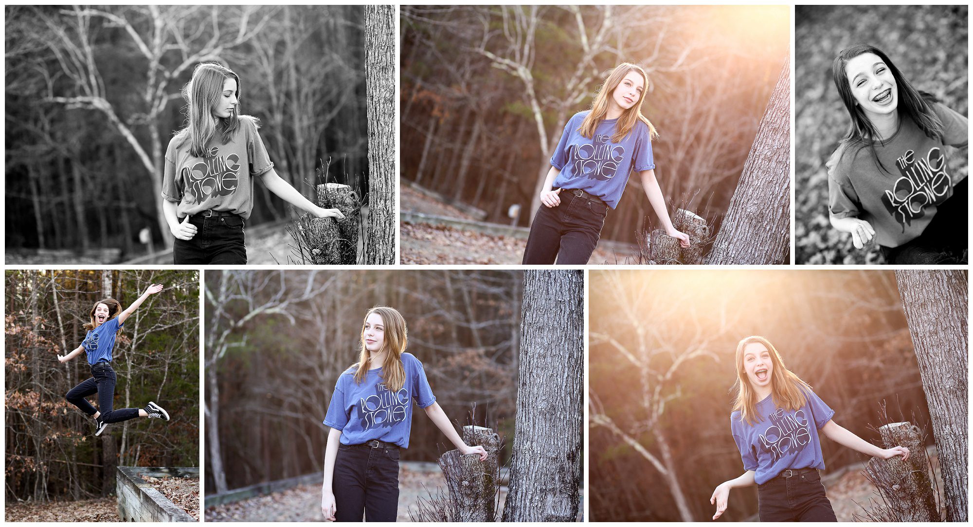 Winter Teen Girl Portrait Session in Fluvanna charlottesville photographer pictures cville photography teenager genz generation z classic rock