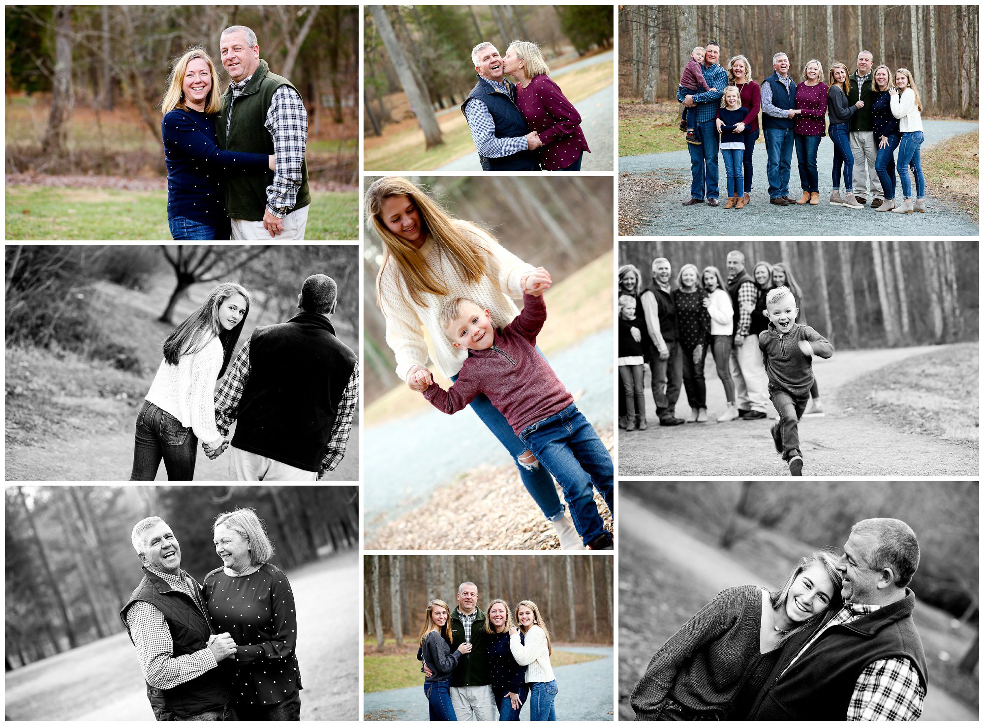 Charlottesville Extended Family Winter Portraits in Albemarle County Cville Photographer Pictures Grandparents Grandchildren Photography Session