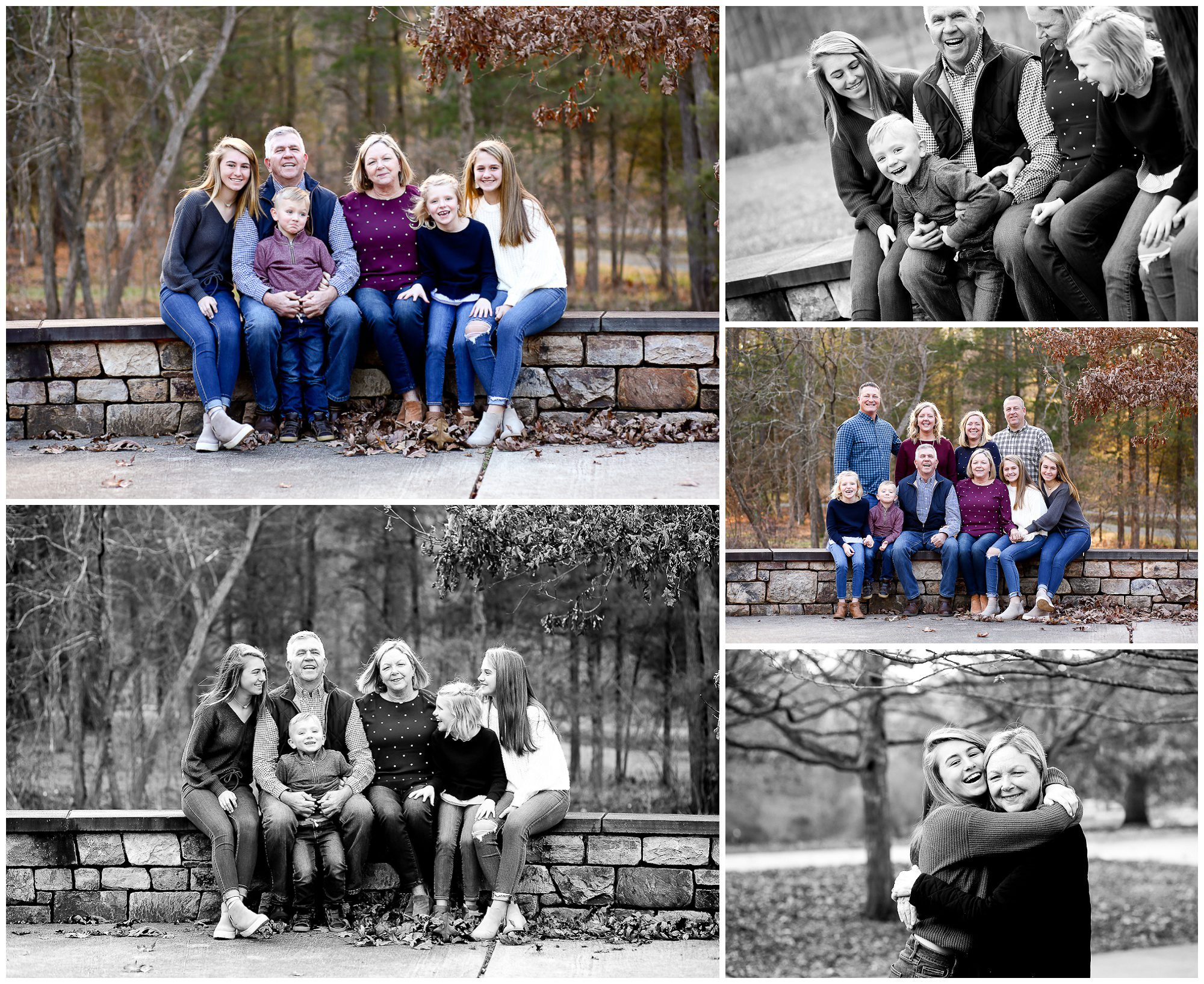 Charlottesville Extended Family Winter Portraits in Albemarle County Cville Photographer Pictures Grandparents Grandchildren Photography Session