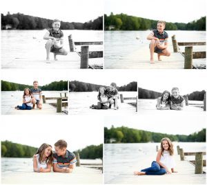 Charlottesville Family Portraits at Lake Monticello Beach cville fluvanna photographer summer pictures siblings dock photography