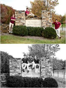 St. Anne's-Belfield School Friends Senior Portraits in Charlottesville STAB class 2021 high school friendships teenagers lacrosse football charlottesville