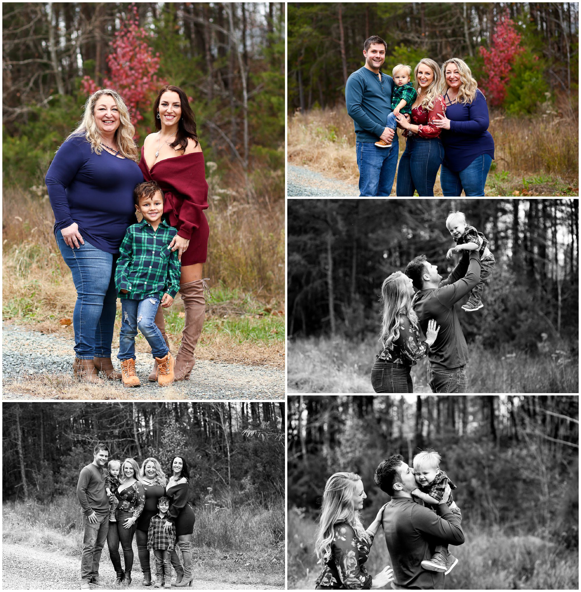 Fluvanna Extended Family With Adult Daughters Portraits at Lake Monticello sisters photographer grandmother generations sons pond winter fall pictures