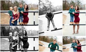 Fluvanna Extended Family With Adult Daughters Portraits at Lake Monticello sisters photographer grandmother generations sons pond winter fall pictures