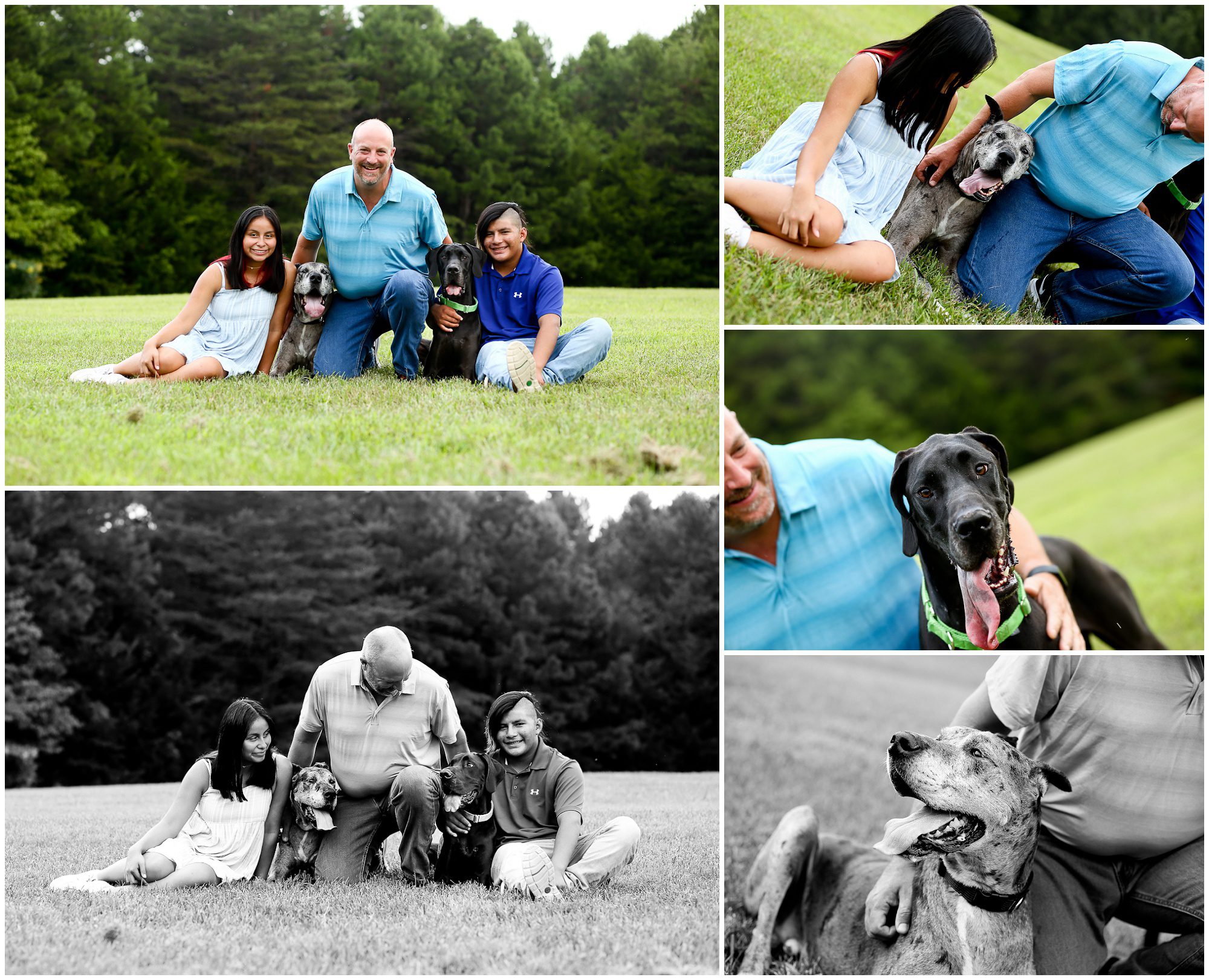 Lake Monticello Father Teens Summer Portraits with Dogs in Fluvanna Charlottesville Photographer Pictures Photoshoot Family Session Dad Gift