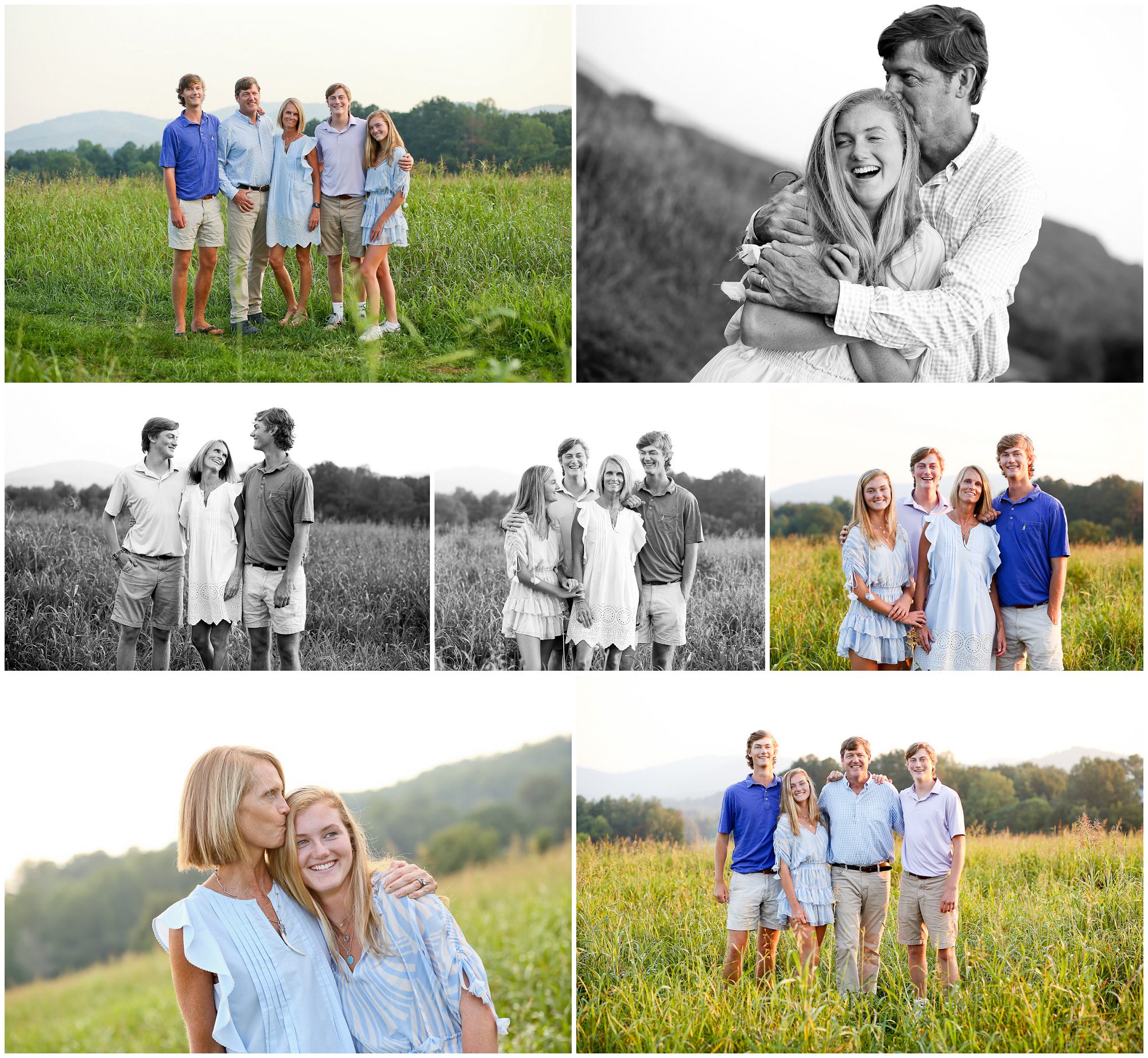 Charlottesville Family Summer Portraits in Albemarle County cville photographer photoshoot teens young adult kids pictures session virginia