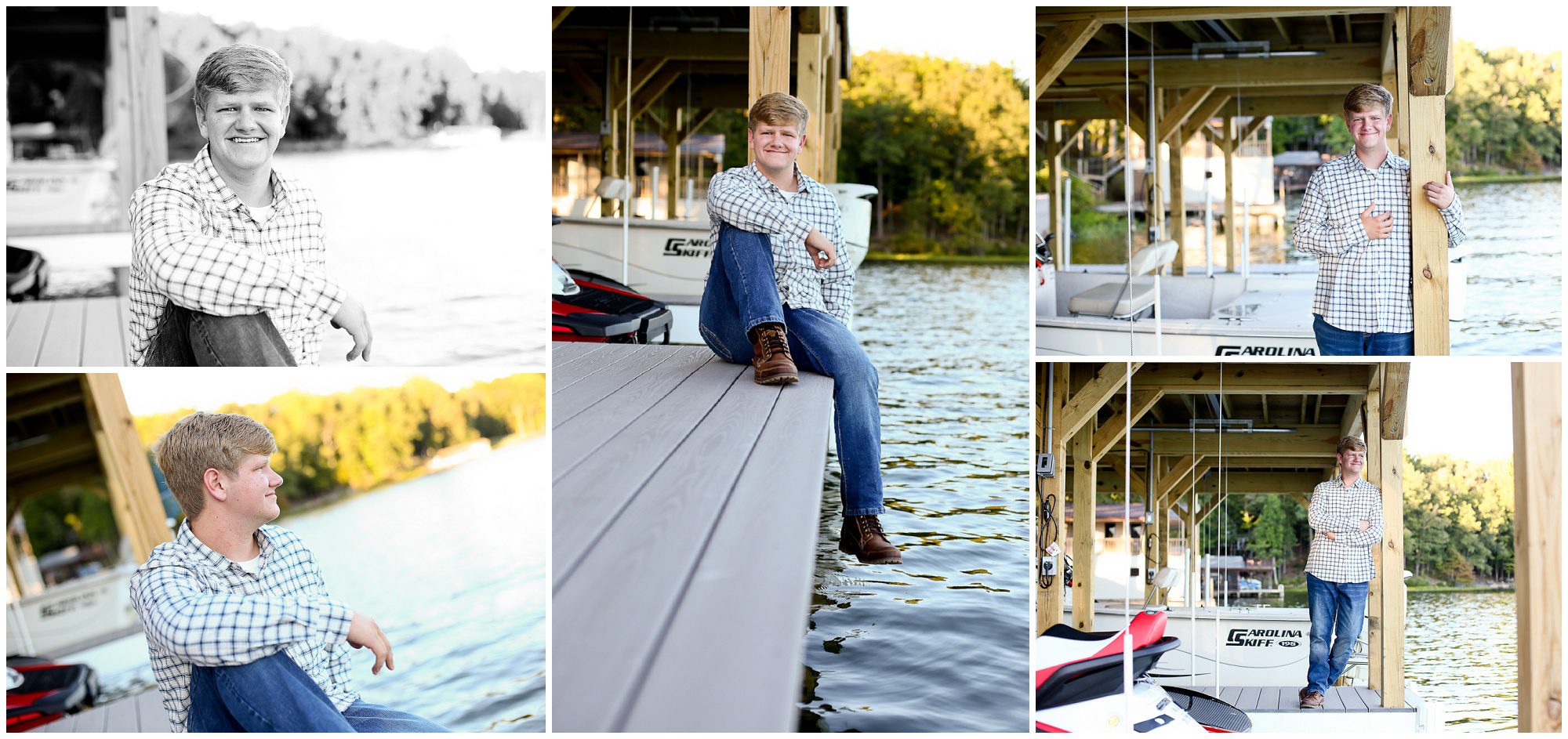 Louisa County High School Class of 2022 Senior Portraits at Lake Anna Jetski sunset fishing razor photographer session charlottesville fluvanna LCHS