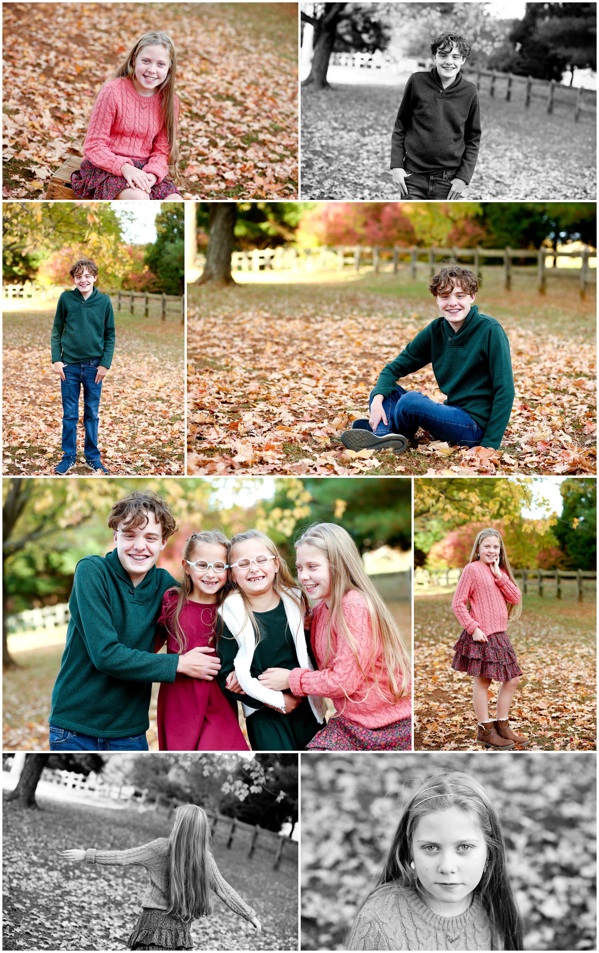 Charlottesville Family Fall Portraits in Albemarle County Photographer Photography Pictures Siblings tweens cville session photoshoot