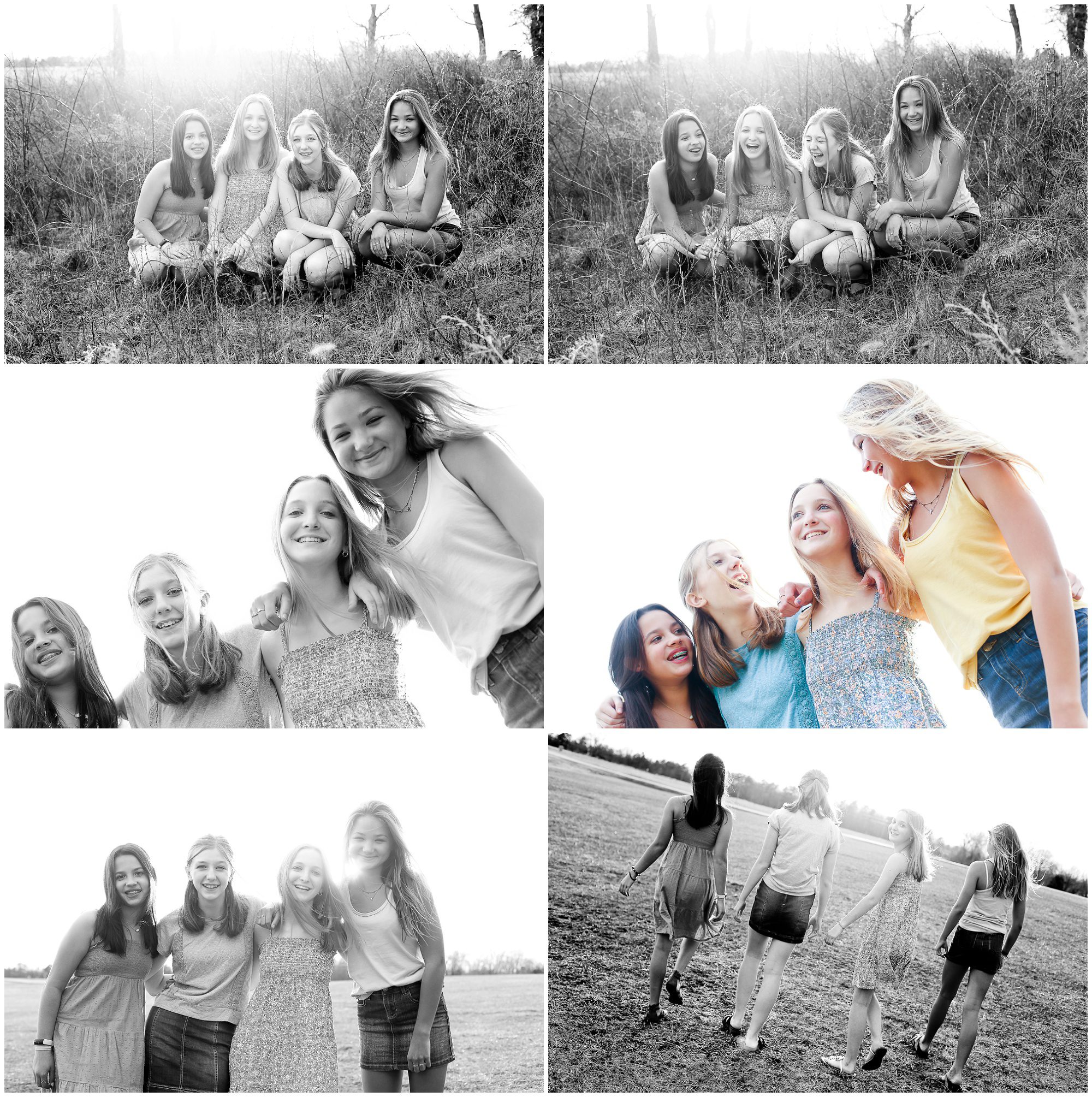 Friends Portraits for 13th Birthday in Fluvanna Teen Girls Friendship Lake Monticello Charlottesville Photoshoot Pictures Photographer