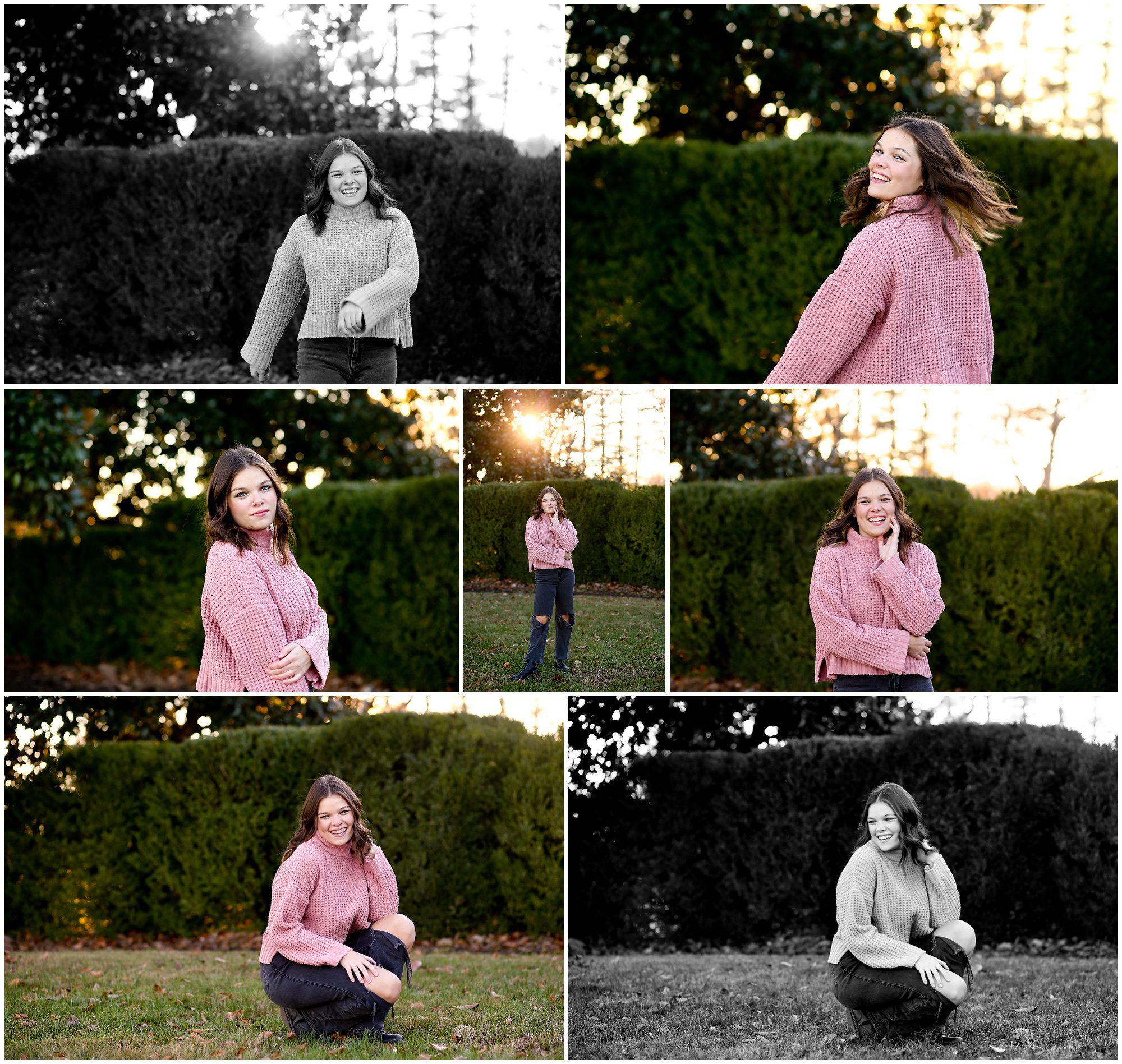 Western Albemarle High School Senior Fall Portraits with Family in Fluvanna County photographer pictures photoshoot sisters wahs graduate charlottesville