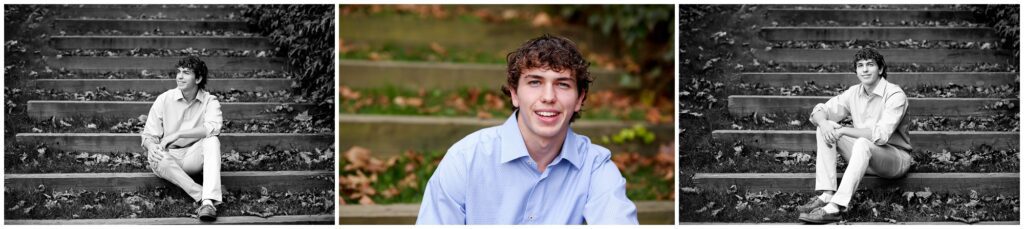 Charlottesville Fall High School Senior Portraits with Golden Retriever Dog in Albemarle County